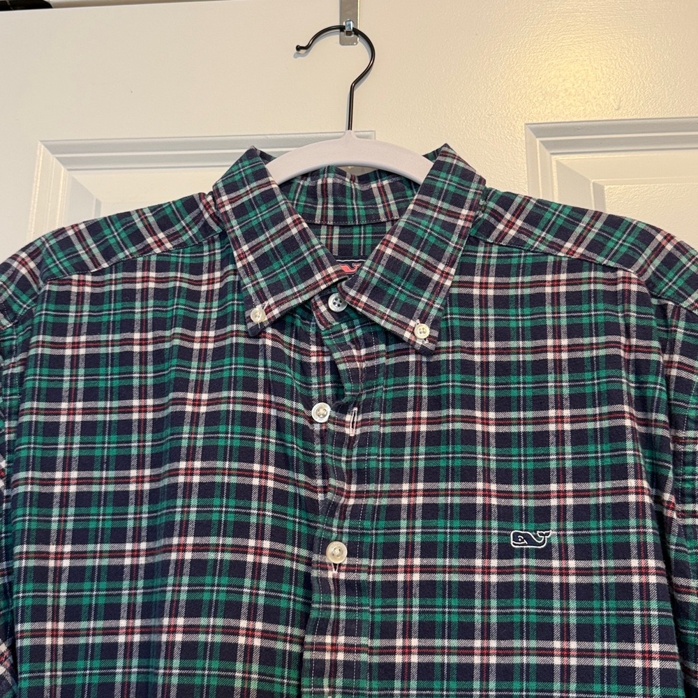 Vineyard Vines Men's Long Sleeve Button Down Whale Shirt Oxford